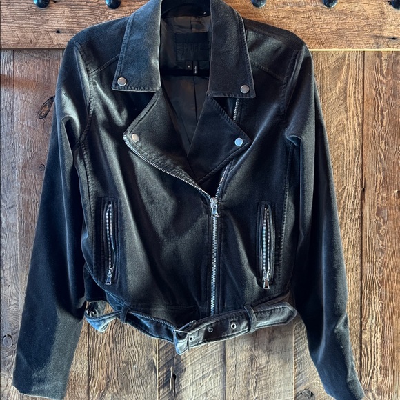 PAIGE Black/charcoal Velvet Jacket - Picture 5 of 7